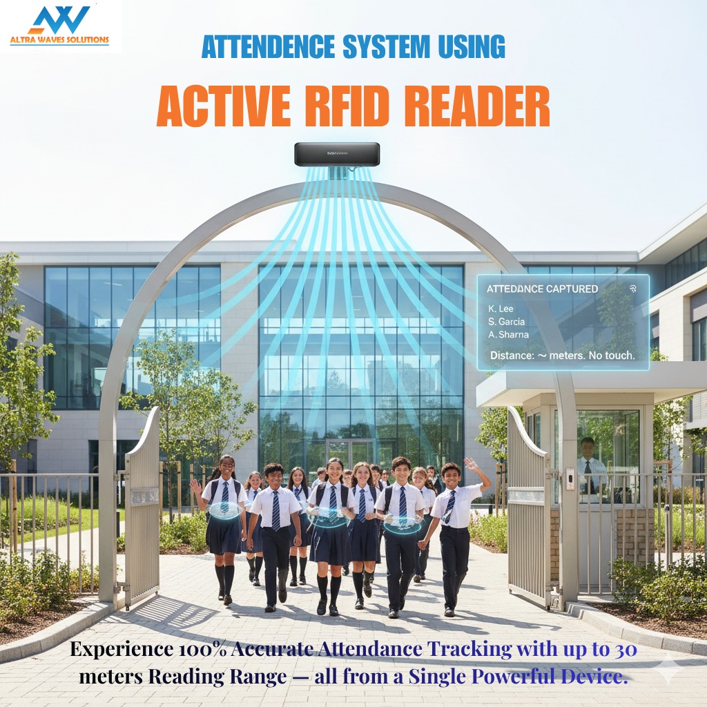 Active RFID Attendance System for automatic tracking